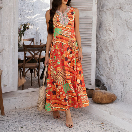 Sleeveless A- Line Dress