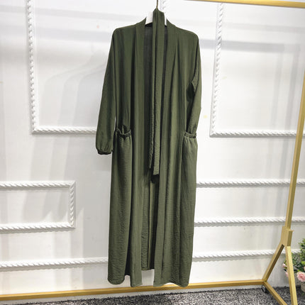 Lace-up Stitching Elegant Abaya