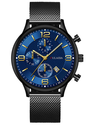 Mesh Strap Calendar Quartz Watch