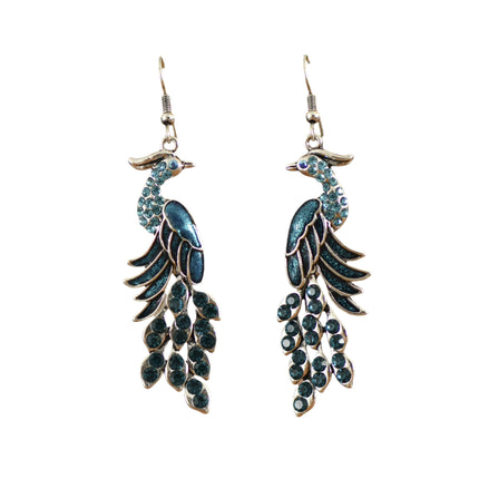 Retro Peacock Earrings