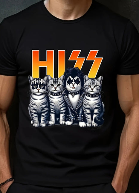 Camiseta estampada de manga corta y cuello redondo
