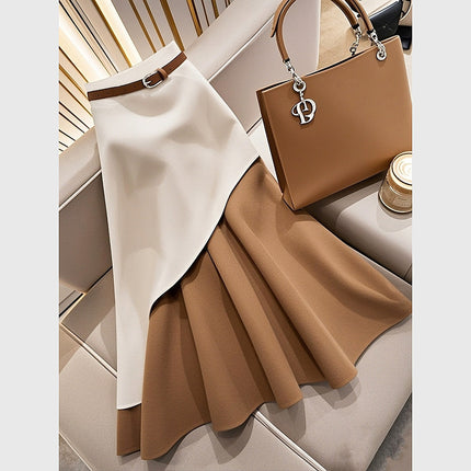 Winter Brown Contrast Skirt