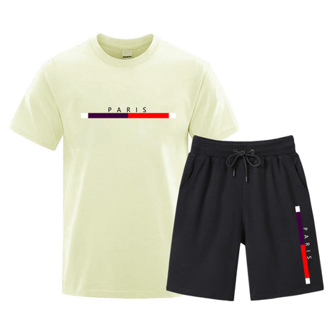 コットンTシャツ＆ショートパンツのツーピースセット