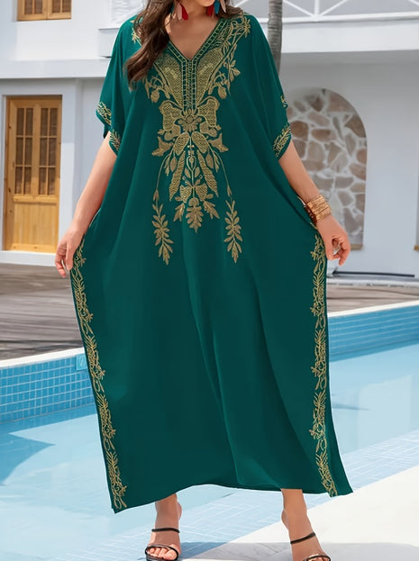 Vestido caftán bordado