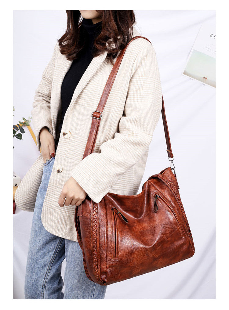 Trendy One-shoulder Large Handbag