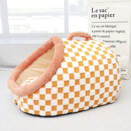 Semi-enclosed Pet House Bed Thick & Warm Four Seasons Universal