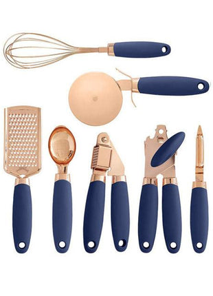 Copper Plated Set of 7 Kitchen Utensils