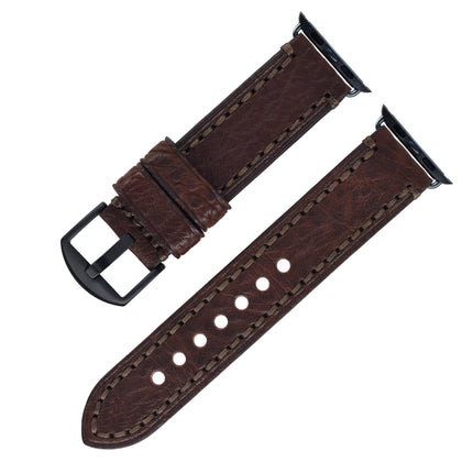 Casual Top Layer Cow Leather Watch Strap Applicable with Apple watch