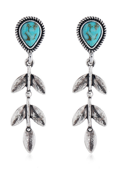 Creative Ethnic Style Drop Leaf Earrings