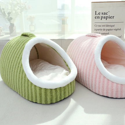 Thickened Three-dimensional Pet Nest Macaron Double-piece Warm to Bore Kennel