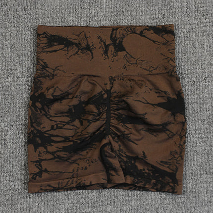 Tie-dye Quick-drying High-waisted Hip-lifting Short