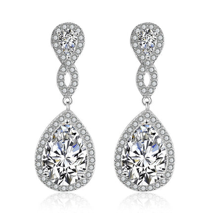 AAA Zircon Drop-shaped Earrings
