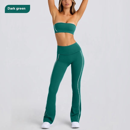 Yoga Clothes Strap Tube Top & Pants Exercise Suit
