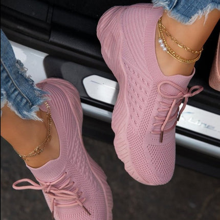 Thick Bottom Solid Color Sneaker