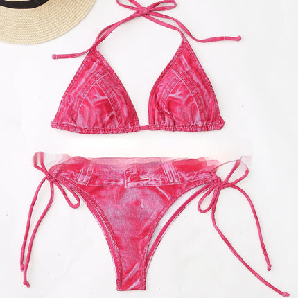 Denim Two-piece Suit Bikini