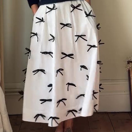 Free Waist Tight Bow Skirt