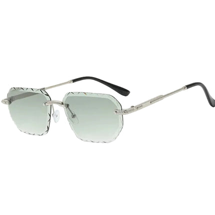 Frameless Sunglasses – Minimalist Small Lens Fashion Shades