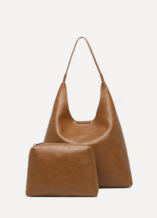 Casual Faux Leather Tote Bag
