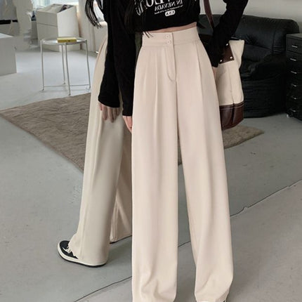 High Waist Drooping Straight Pear Shapes Pants
