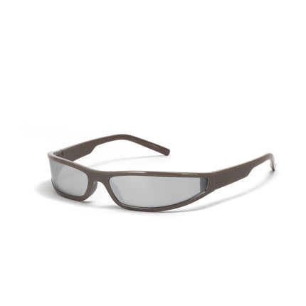 Y2G Futuristic Sleek Tech-Style Narrow Frame Sunglasses UV400