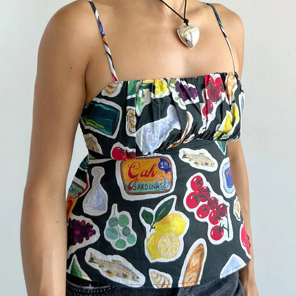 Contrast Backless Slim Fit Top