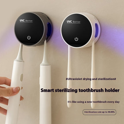 Disinfection Toothbrush Holder – Double UVC UV Sterilization, Drying & Portable USB Charging Box