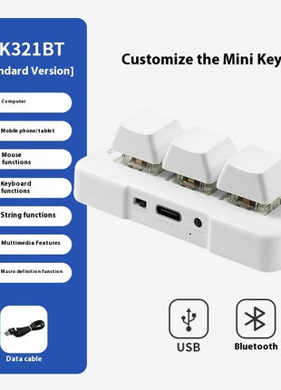 マクロプログラマブルミニPCゲーミングキーボード – 3キー USB/ワイヤレス