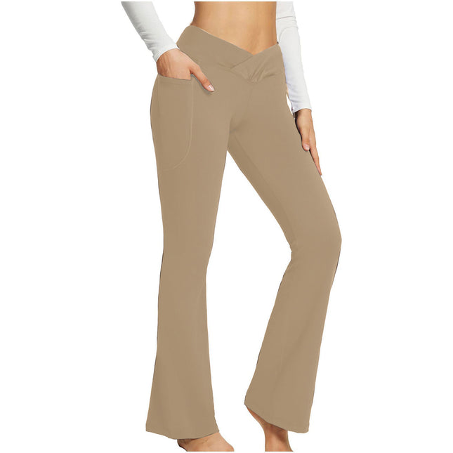 High Waist Slim Fit Wide Leg Yoga Pants