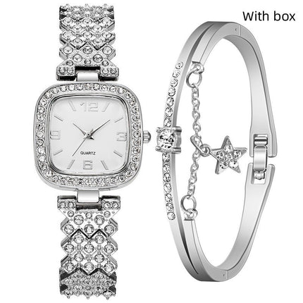 Diamond Watch Bracelet Two-piece Set