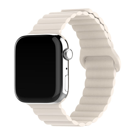 Two-color Silicone Magnetic Back Ring Buckle Band Applicable with Apple watch
