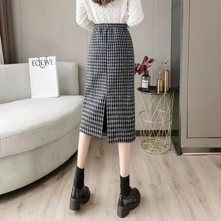 Plaid Spring and Autumn Skirt