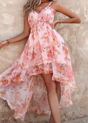 Suspender Loose Chiffon Dress