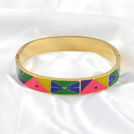 Stainless Steel and Enamel Bangles