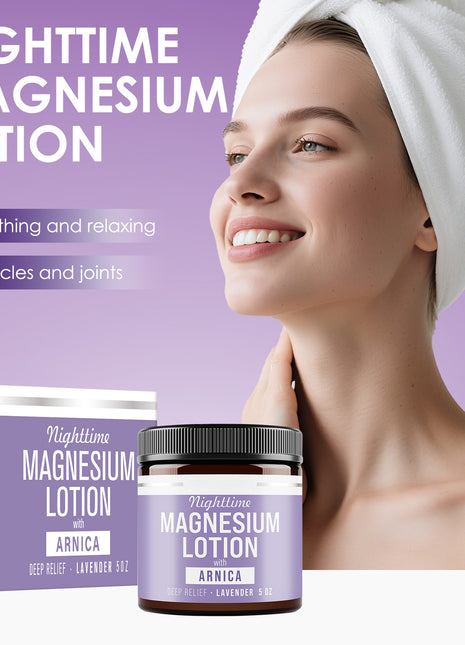 Nighttime Magnesium Body Butter Cream | Magnesium & Arnica Relaxing Body Moisturizer