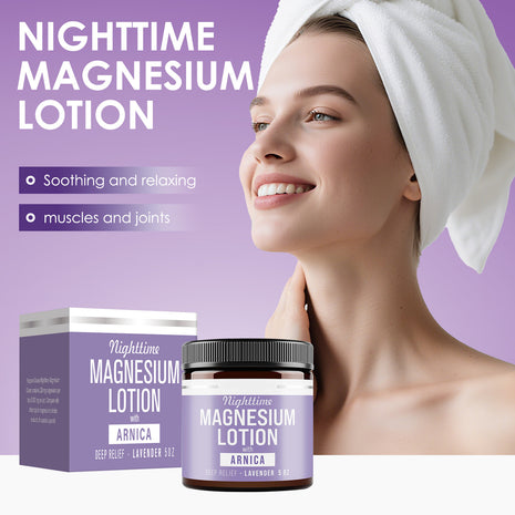 Nighttime Magnesium Body Butter Cream | Magnesium & Arnica Relaxing Body Moisturizer