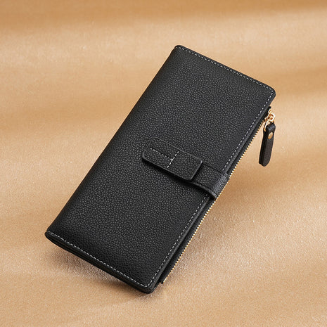 Long Multiple Card Slots Zipper Bag Buckle Korean Style High Sense Wallet