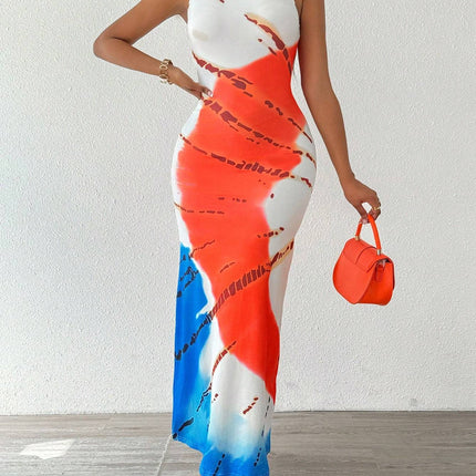 Fashionable Long with Waistline Maxi Dress