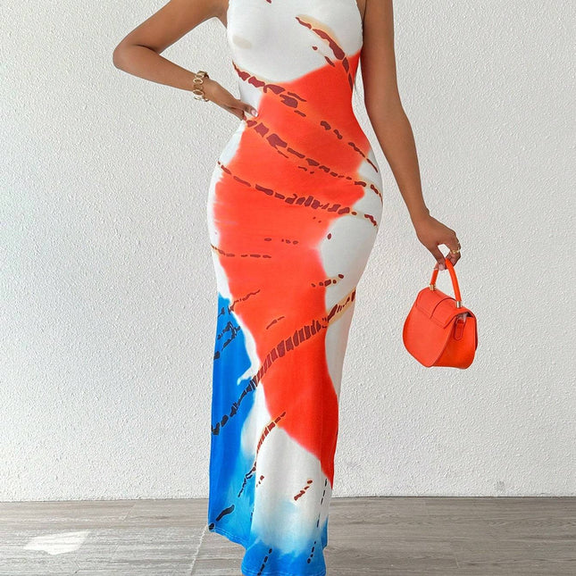 Fashionable Long with Waistline Maxi Dress