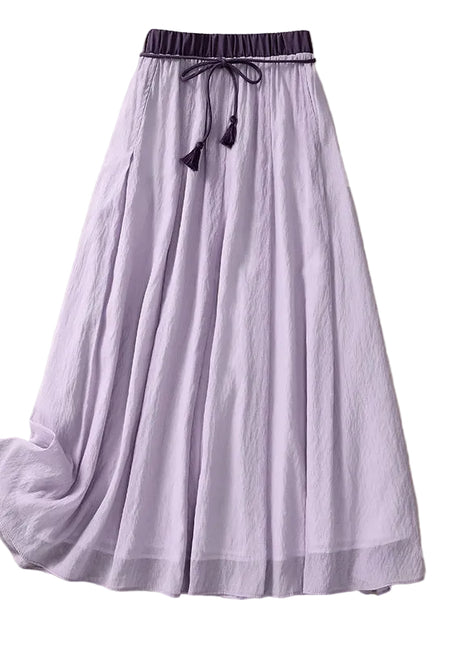 Women's pleated A-line midi skirt with elastic waistband

White viscose pleated midi skirt for women

Purple retro-inspired women's A-line skirt

Khaki pleated mid-length skirt for women

Green women's midi skirt with flowing A-line silhouette

Women's solid-color skirt with vintage pleated design

Women's elastic-waist midi skirt in multiple colors