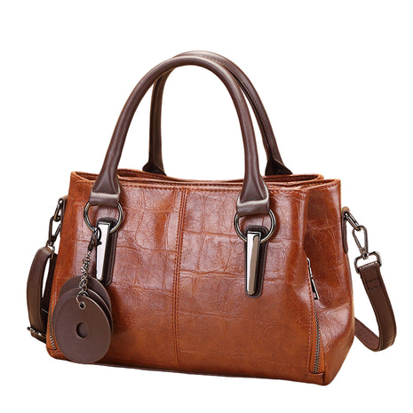 Retro Contrasting Color Large Capacity Bag