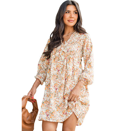 Vacation Style Flower Dress