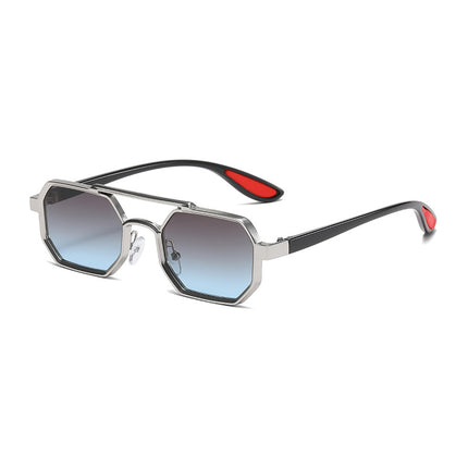 Oversized Metal Frame Sunglasses UV400