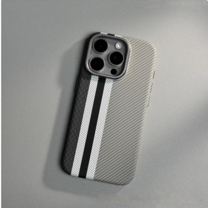 iPhone 16 Magnetic Carbon Fiber Pattern Drop-resistant Protective Case