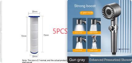 3-Gear Adjustable High-Pressure Shower Head