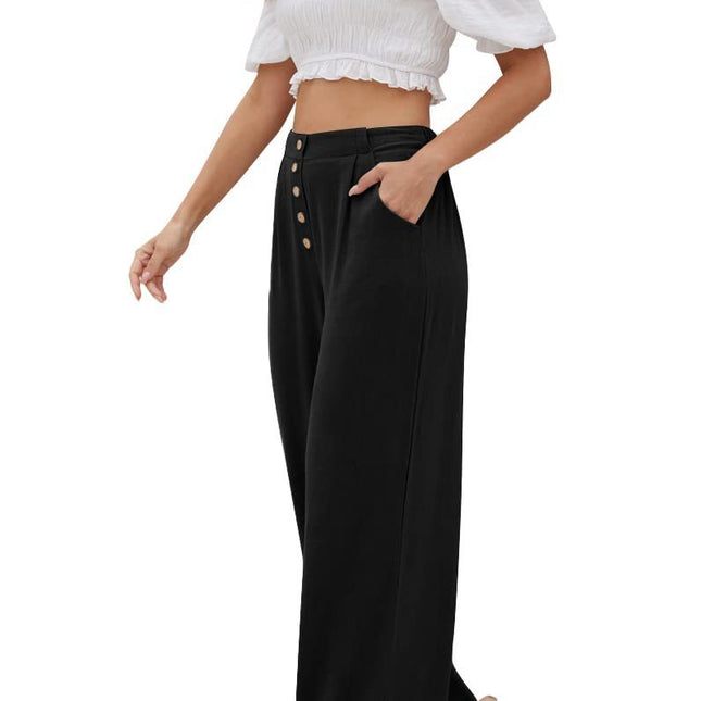 Cotton And Linen Casual Straight Pants