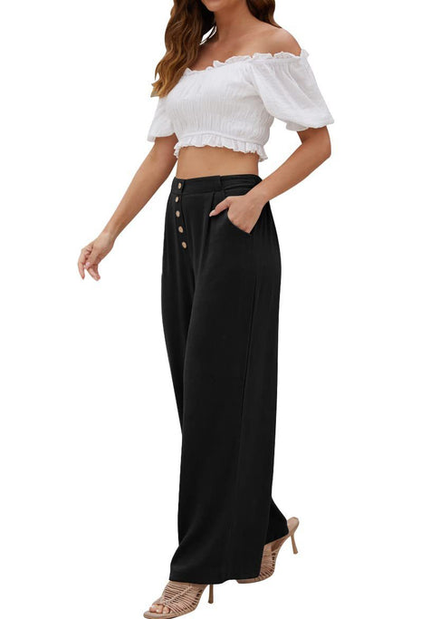 Cotton And Linen Casual Straight Pants