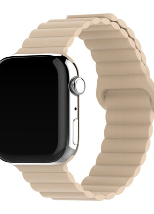 Apple Watch対応 2色シリコン磁気バックルリングバンド