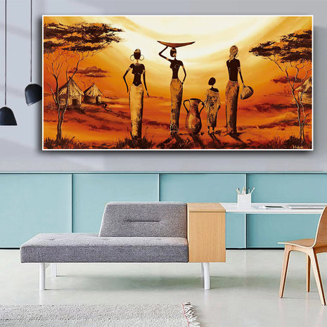 Mujer africana abstracta - 60x120 cm