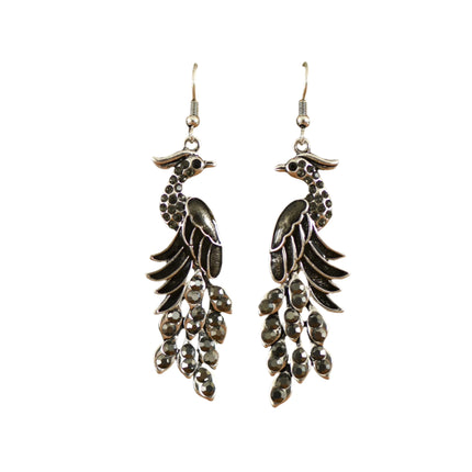 Retro Peacock Earrings