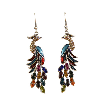 Retro Peacock Earrings